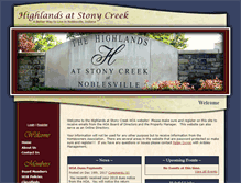 Tablet Screenshot of highlandsatstonycreek.com